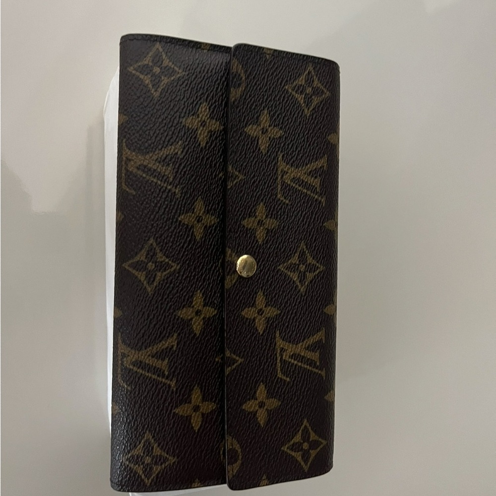 Louis Vuitton Brown and gold monogram wallet